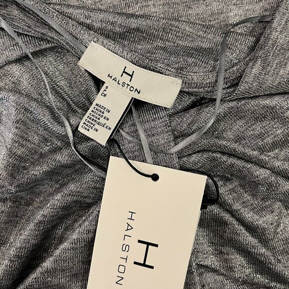 H by Halston Women's Silver Metallic Long Sleeved Top - Size Small - NWT - Picture 2 of 5